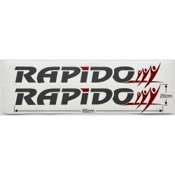 Stickers Logo Rapido 65x20 cm x2 - Camping-Car | Fun-Stickers.fr