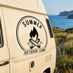 Stickers Summer Outdoor Camp 60 cm x2 - Van | Fun-Stickers.fr
