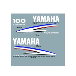 Yamaha 100 Four Stroke Sticker Kit – Outboard Decals | Fun-Stickers.fr