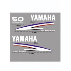 Kit Stickers Yamaha 50 Four Stroke - Autocollants Hors-Bord | Fun-Stickers.fr