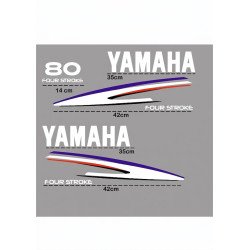Yamaha 80 Four Stroke Sticker Kit - Outboard Decals | Fun-Stickers.fr