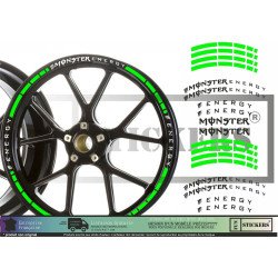 Liseret de jantes moto Monster Energy - Autocollant Bande Décorative Vinyle