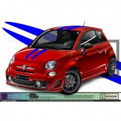 Fiat 500 Abarth kit complet autocollant toit capot hayon Fun Stickers