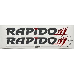 Stickers Logo Rapido 65x20 cm x2 - Camping-Car | Fun-Stickers.fr