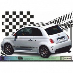 Fiat 500 ABARTH kit deco sticker stripping scorpion autocollant Fun Stickers