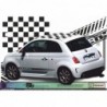 Sticker Autocollant Kit Déco ABARTH Fiat 500 – Stripping Latéral et Toit Damier