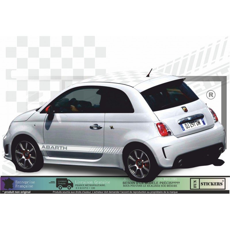 Fiat 500 ABARTH kit deco sticker stripping scorpion autocollant Fun Stickers