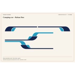 Stickers Camping-car Ruban Duo