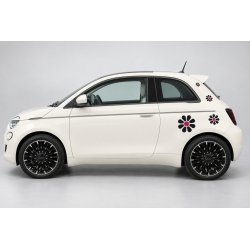 Fiat 500 electric Fleurs Pop decals
