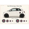 Fiat 500 electric Fleurs Pop decals