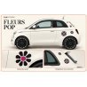 Fiat 500 electric Fleurs Pop decals