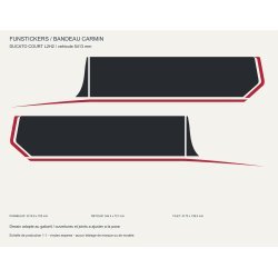 Stickers Fiat Ducato L2H2 Bandeau Carmin