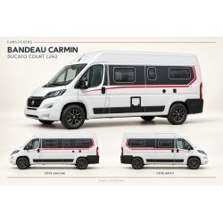 Stickers Fiat Ducato L2H2 Bandeau Carmin