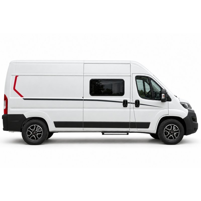 Stickers Fiat Ducato L2H2 Ligne Carmin
