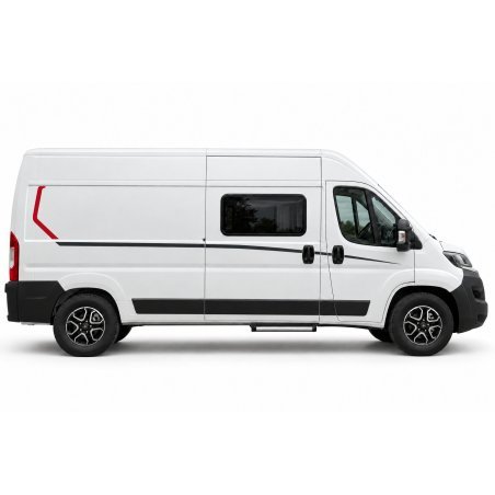 Stickers Fiat Ducato L2H2 Ligne Carmin