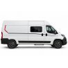 Stickers Fiat Ducato L2H2 Ligne Carmin
