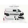 Stickers Fiat Ducato L2H2 Ligne Carmin