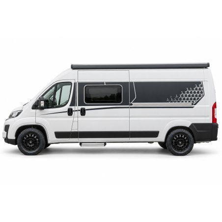 Stickers Fiat Ducato L2H2 Trame Géométrique
