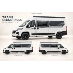 Stickers Fiat Ducato L2H2 Trame Géométrique
