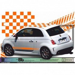 Fiat 500 ABARTH kit deco sticker stripping scorpion autocollant Fun Stickers