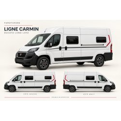 Fiat Ducato L3H2 Ligne Carmin decals