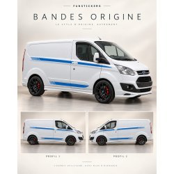 Stickers Ford Transit Custom court Bandes Origine