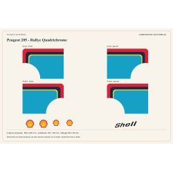 Peugeot 205 Rallye Quadrichrome decals