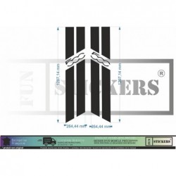 Kit Stickers "Bandes Racing" pour Fiat 500 : Style Sportif Vertical