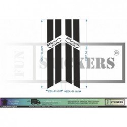 Fiat 500 kit stickers bandes racing style sportif autocollant Fun Stickers