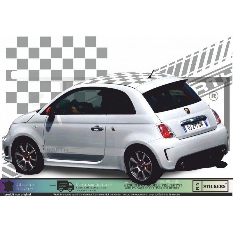 Fiat 500 ABARTH kit deco sticker stripping scorpion autocollant Fun Stickers