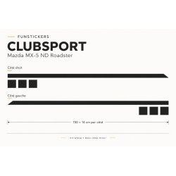 Mazda MX-5 ND Roadster CLUBSPORT decals