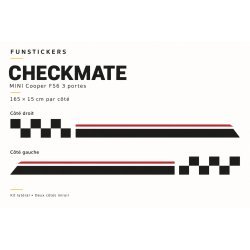 MINI Cooper F56 3-door CHECKMATE decals
