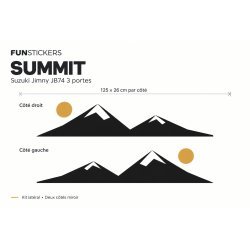 Stickers Suzuki Jimny JB74 3 portes SUMMIT