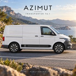 VW Transporter T6.1 SWB AZIMUT decals