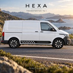 VW Transporter T6.1 SWB HEXA decals