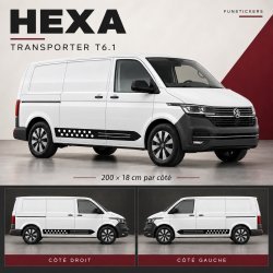 VW Transporter T6.1 SWB HEXA decals