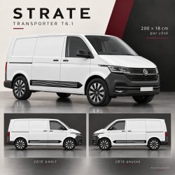 Stickers VW Transporter T6.1 court STRATE