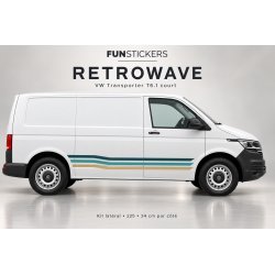 VW Transporter T6.1 SWB RETROWAVE decals