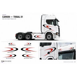 Kit Stickers Camion Tribal - Déco Poids Lourd | Fun-Stickers.fr