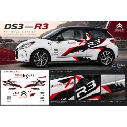 Kit R3 Racing Complet Citroën DS3 - Autocollant | Fun Stickers