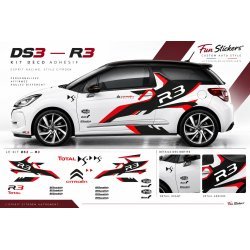 Citroen DS3 Kit R3 Racing complete - stickers adhesive stickers