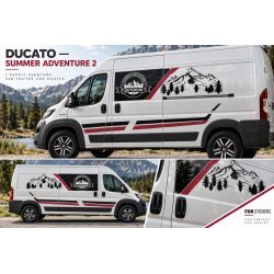 copy of Fiat ducato Camper adventure kit -  GRIS - Kit Complet - voiture Sticker Autocollant Graphic Decals