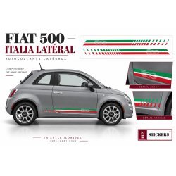 Sticker Fiat 500 Tricolore Italie Stripping Bandes | Fun Stickers