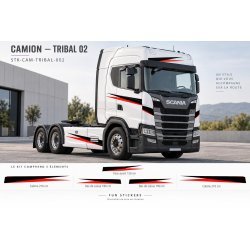 Kit stickers camion Tribal 02 – cabine et bas de caisse