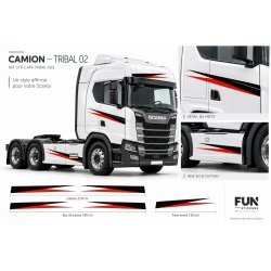 Kit stickers camion Tribal 02 – cabine et bas de caisse