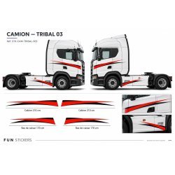 Kit stickers camion Tribal 03 – 4 décors latéraux
