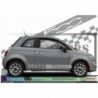 Fiat 500 kit autocollant bas de caisse design damier et logo Fun Stickers