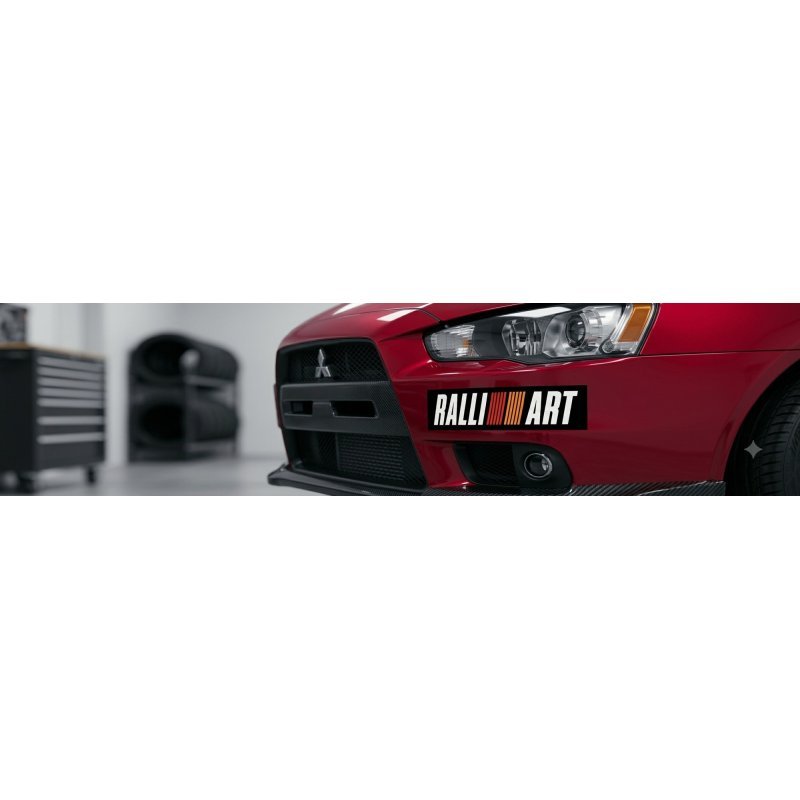 Stickers Ralliart 25 cm – lot de 2 autocollants
