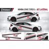 Kit Complet Autocollants Honda Civic Type R Décoratifs | Fun Stickers