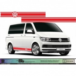 Autocollants Bas de Caisse Van – Design Kepler Noir – Compatibles vw volkswagen Transporter T5/T6